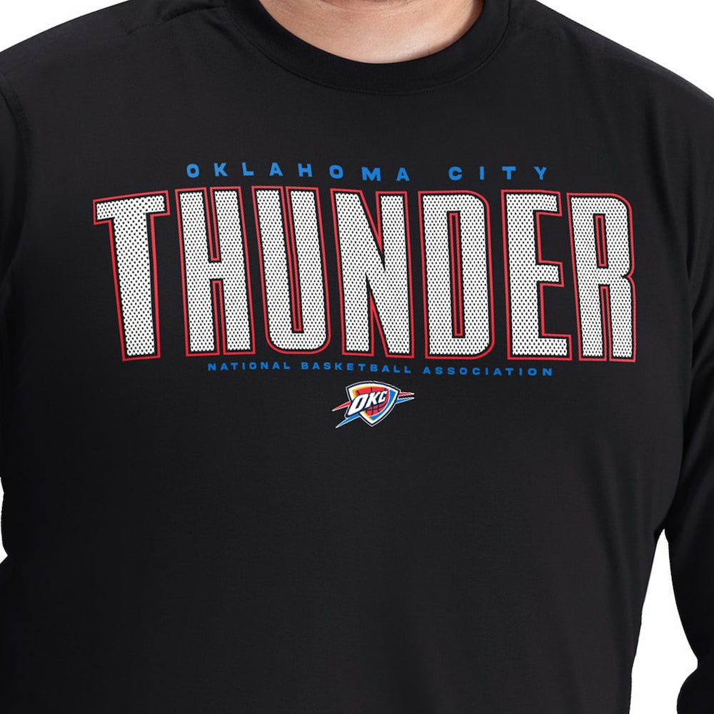 NBA - Oklahoma City Thunder G-III Sports by Carl Banks Adaptive Printed Mesh Effect Long Sleeve T-Shirt - Black