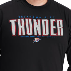 NBA - Oklahoma City Thunder G-III Sports by Carl Banks Adaptive Printed Mesh Effect Long Sleeve T-Shirt - Black