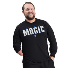 NBA - Orlando Magic G-III Sports by Carl Banks Adaptive Printed Mesh Effect Long Sleeve T-Shirt - Black