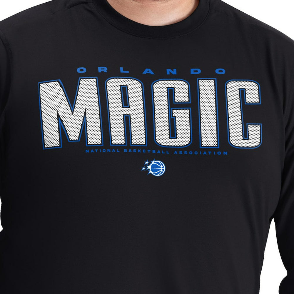 NBA - Orlando Magic G-III Sports by Carl Banks Adaptive Printed Mesh Effect Long Sleeve T-Shirt - Black