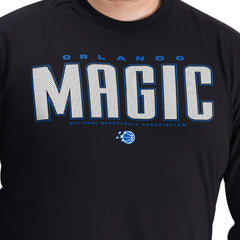NBA - Orlando Magic G-III Sports by Carl Banks Adaptive Printed Mesh Effect Long Sleeve T-Shirt - Black