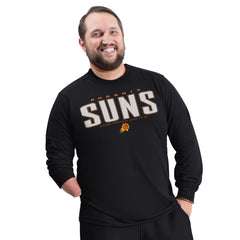 NBA - Phoenix Suns G-III Sports by Carl Banks Adaptive Printed Mesh Effect Long Sleeve T-Shirt - Black