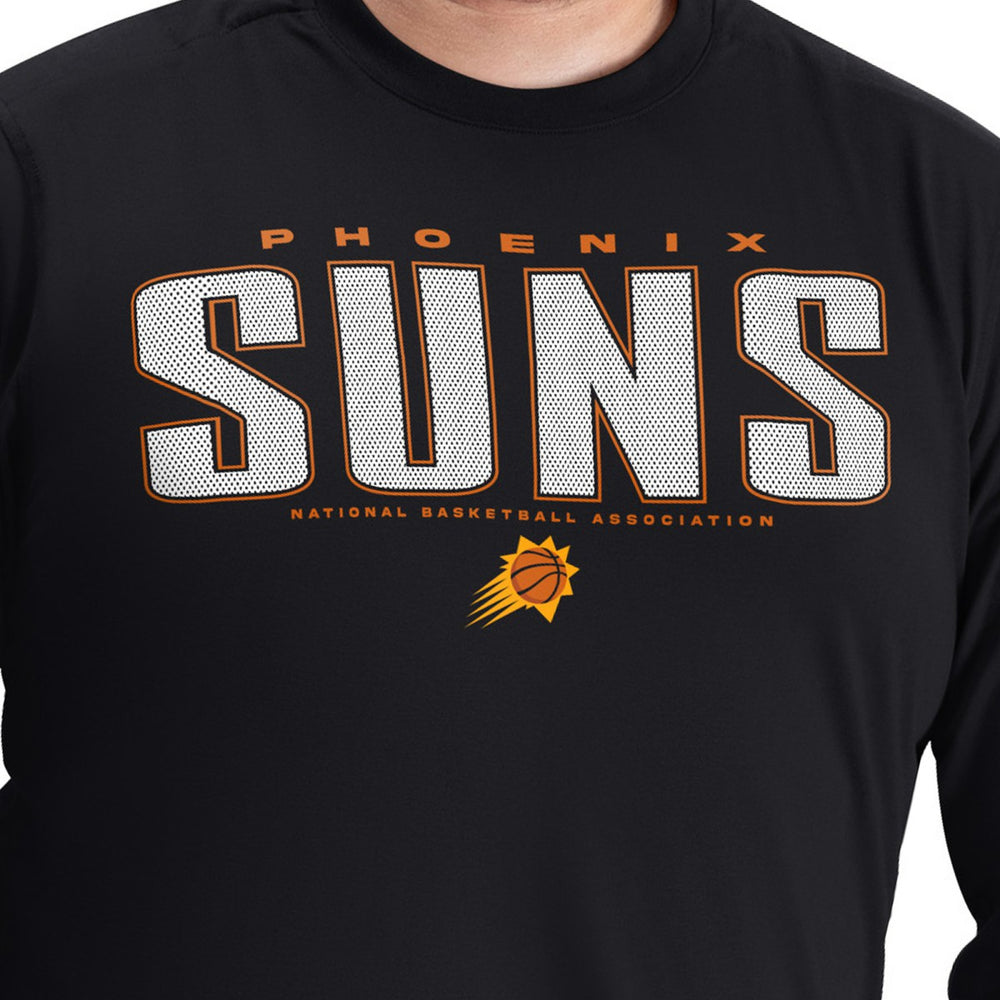 NBA - Phoenix Suns G-III Sports by Carl Banks Adaptive Printed Mesh Effect Long Sleeve T-Shirt - Black
