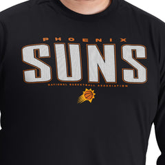 NBA - Phoenix Suns G-III Sports by Carl Banks Adaptive Printed Mesh Effect Long Sleeve T-Shirt - Black