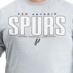 NBA - San Antonio Spurs G-III Sports by Carl Banks Adaptive Printed Mesh Effect Long Sleeve T-Shirt - Gray