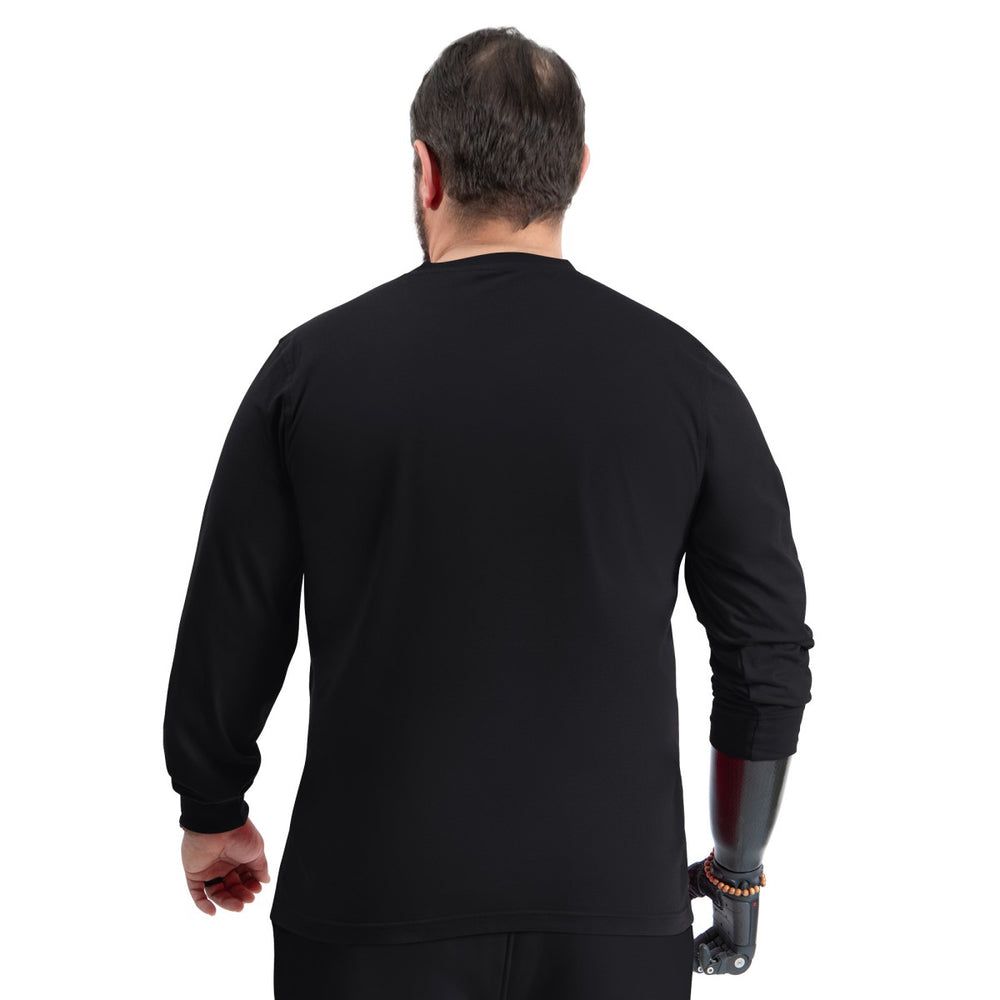 NBA - San Antonio Spurs G-III Sports by Carl Banks Adaptive Printed Mesh Effect Long Sleeve T-Shirt - Black