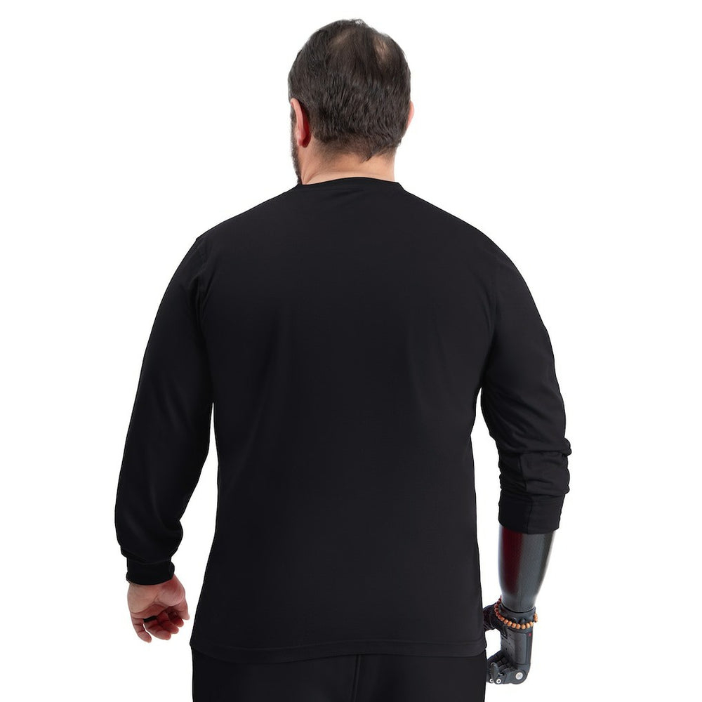 NBA - Atlanta Hawks G-III Sports by Carl Banks Adaptive Printed Mesh Effect Long Sleeve T-Shirt - Black