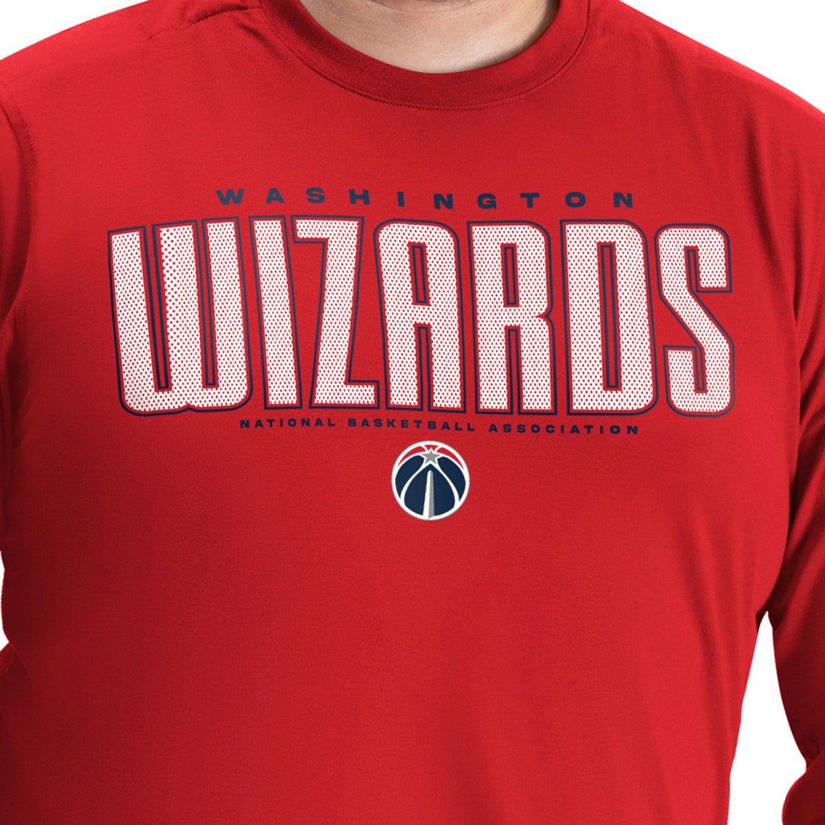 NBA - Washington Wizards G-III Sports by Carl Banks Adaptive Printed Mesh Effect Long Sleeve T-Shirt - Red