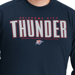 NBA - Oklahoma City Thunder G-III Sports by Carl Banks Adaptive Printed Mesh Effect Long Sleeve T-Shirt - Navy