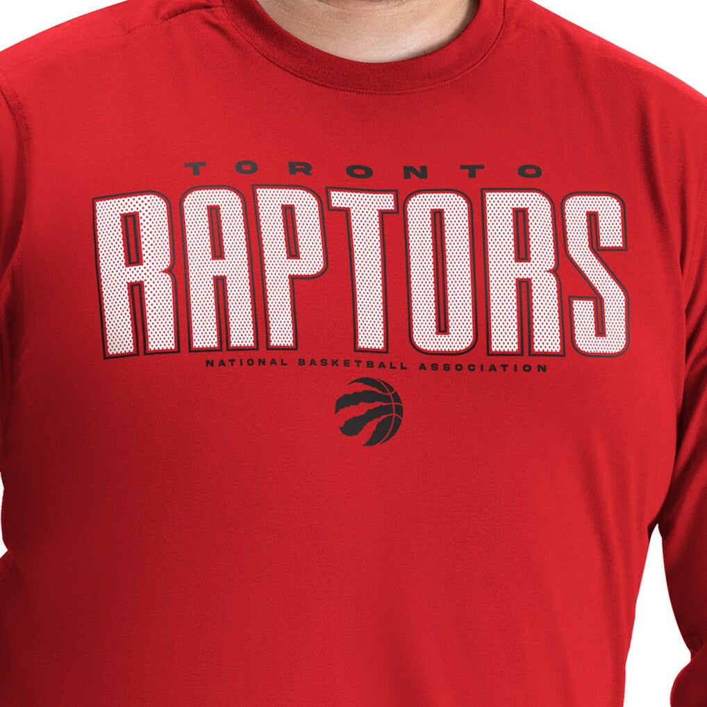 NBA - Toronto Raptors G-III Sports by Carl Banks Adaptive Printed Mesh Effect Long Sleeve T-Shirt - Red