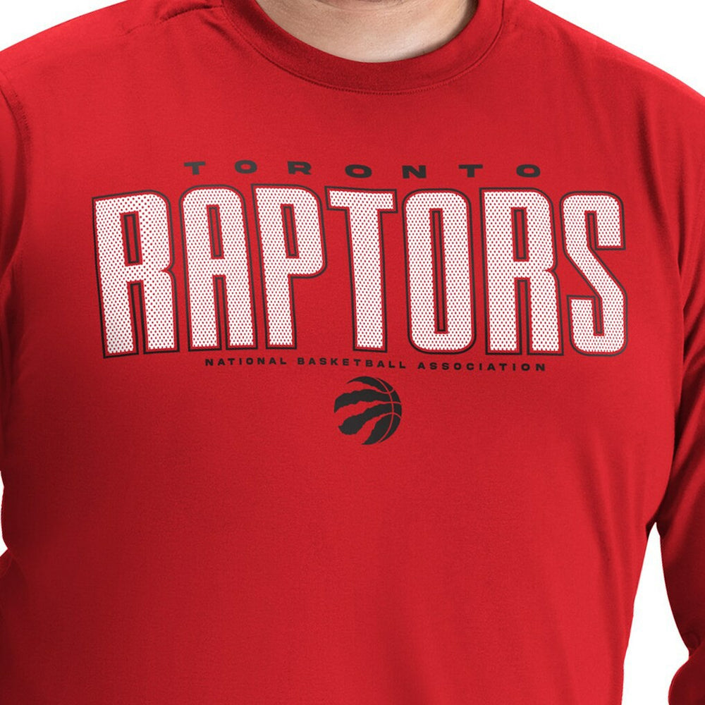 NBA - Toronto Raptors G-III Sports by Carl Banks Adaptive Printed Mesh Effect Long Sleeve T-Shirt - Red