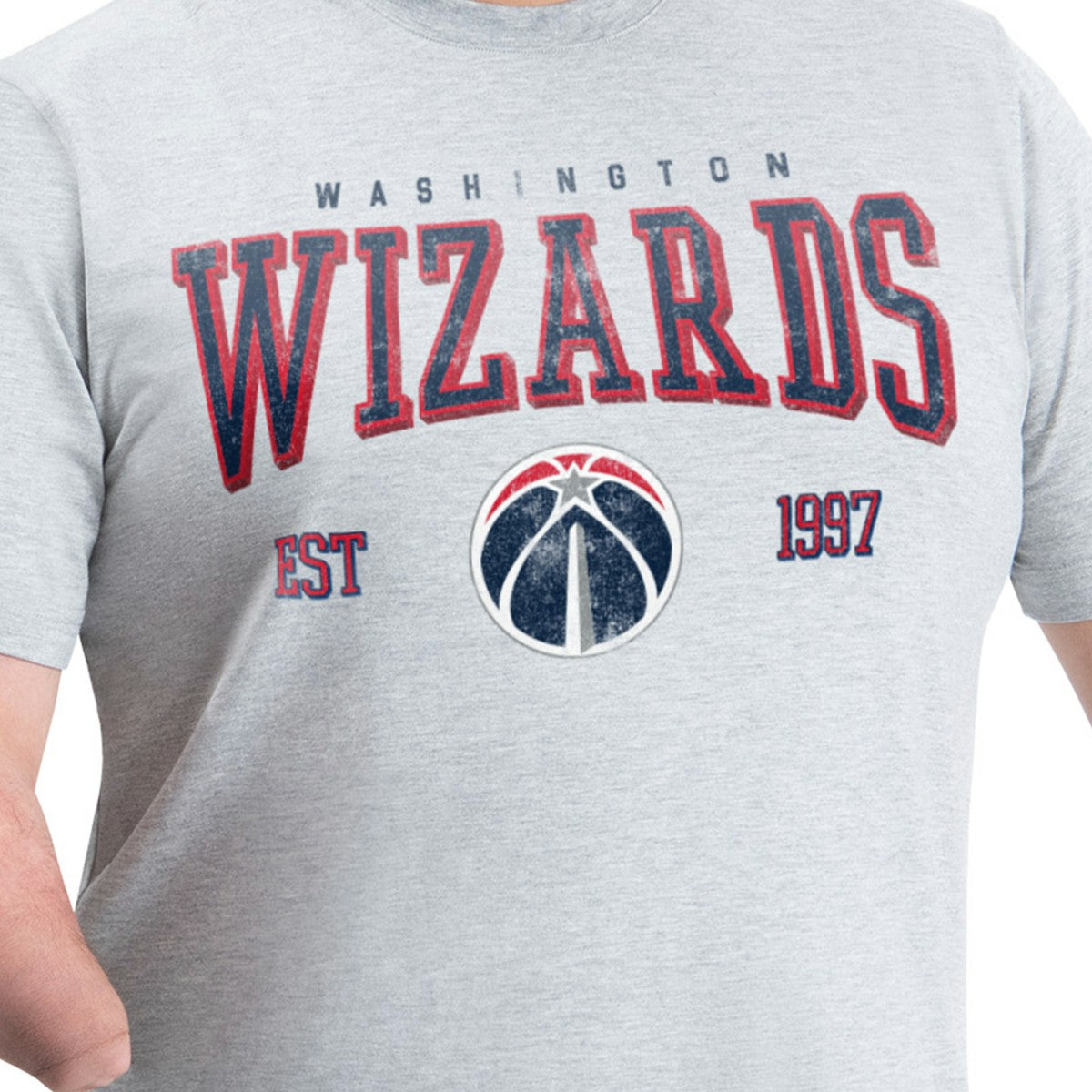 NBA - Washington Wizards G-III Sports by Carl Banks Adaptive Classic Team Spirit Short Sleeve T-Shirt - Gray