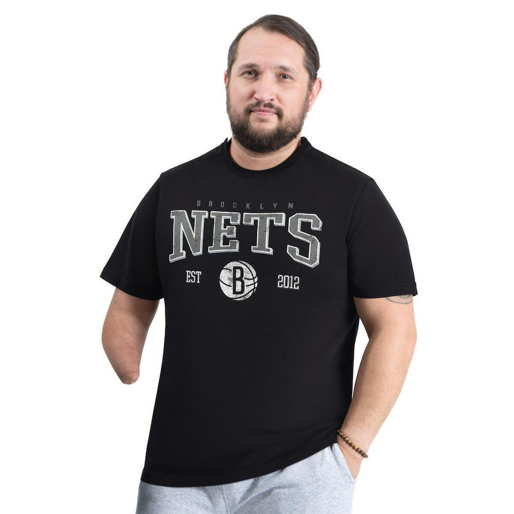 NBA - Brooklyn Nets G-III Sports by Carl Banks Adaptive Classic Team Spirit Short Sleeve T-Shirt - Black