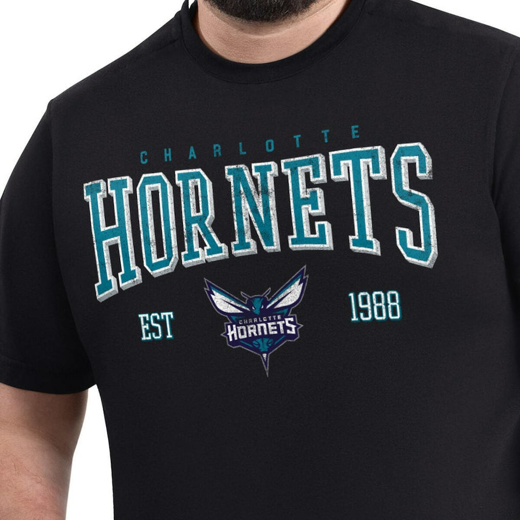 NBA - Charlotte Hornets G-III Sports by Carl Banks Adaptive Classic Team Spirit Short Sleeve T-Shirt - Black