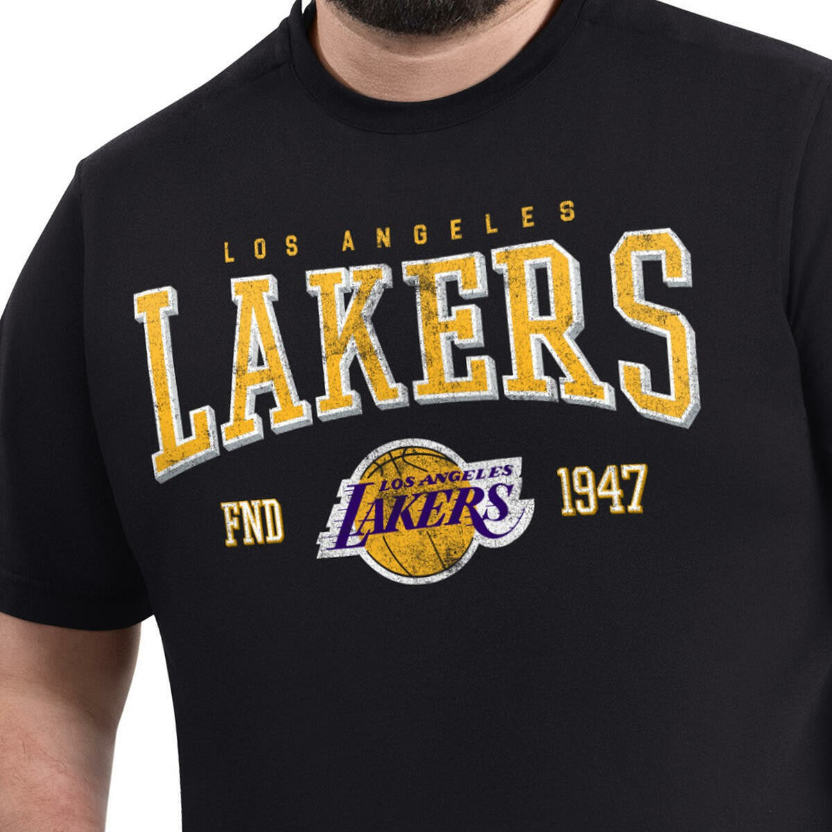 NBA - Los Angeles Lakers G-III Sports by Carl Banks Adaptive Classic Team Spirit Short Sleeve T-Shirt - Black