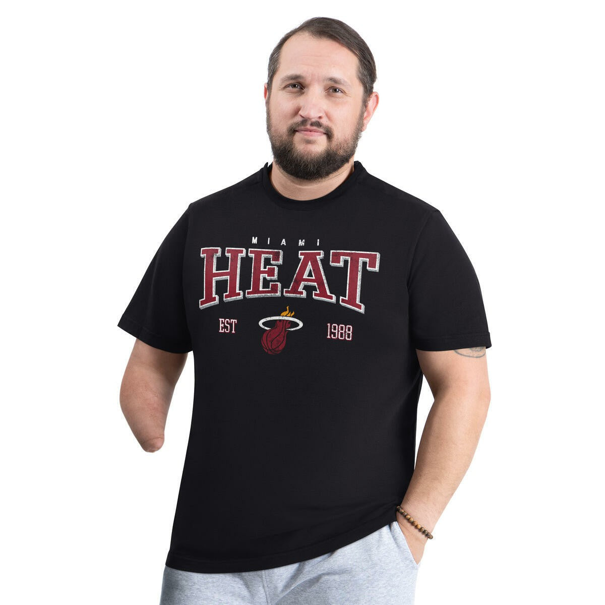 NBA - Miami Heat G-III Sports by Carl Banks Adaptive Classic Team Spirit Short Sleeve T-Shirt - Black