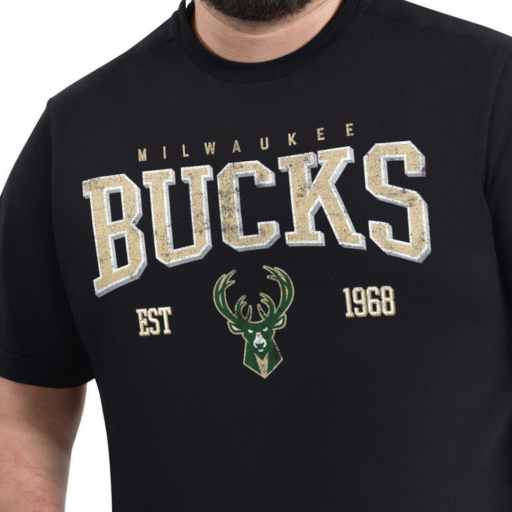 NBA - Milwaukee Bucks G-III Sports by Carl Banks Adaptive Classic Team Spirit Short Sleeve T-Shirt - Black