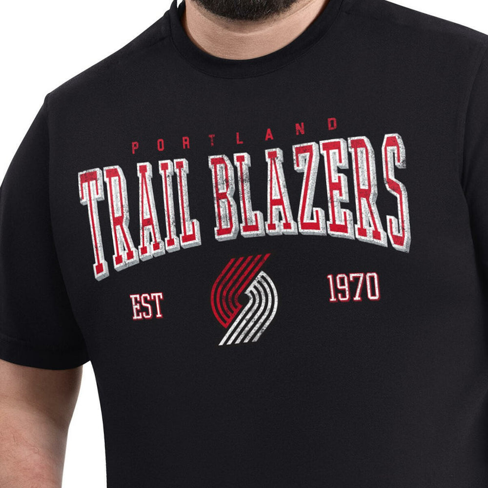 NBA - Portland Trail Blazers G-III Sports by Carl Banks Adaptive Classic Team Spirit Short Sleeve T-Shirt - Black