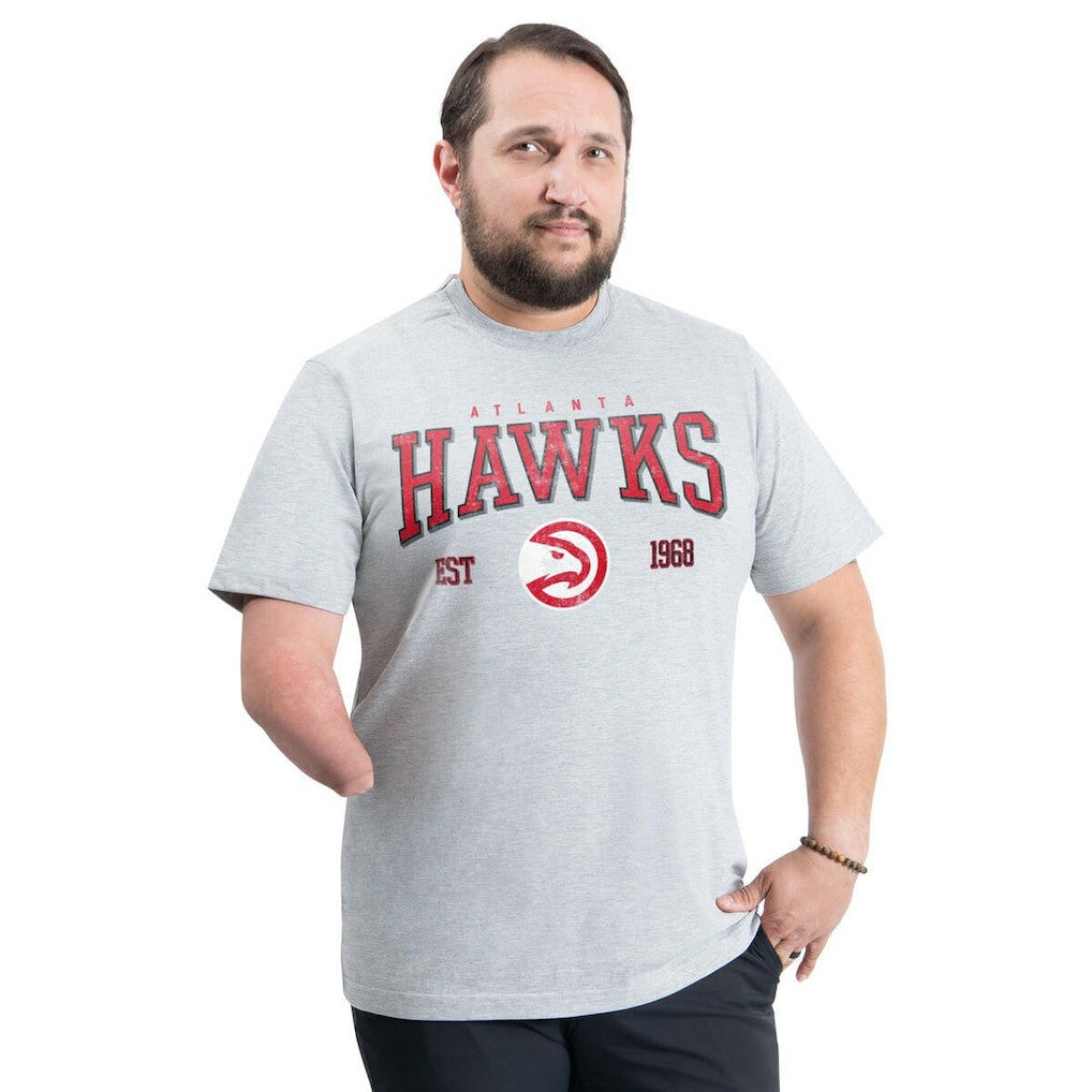 NBA - Atlanta Hawks G-III Sports by Carl Banks Adaptive Classic Team Spirit Short Sleeve T-Shirt - Gray