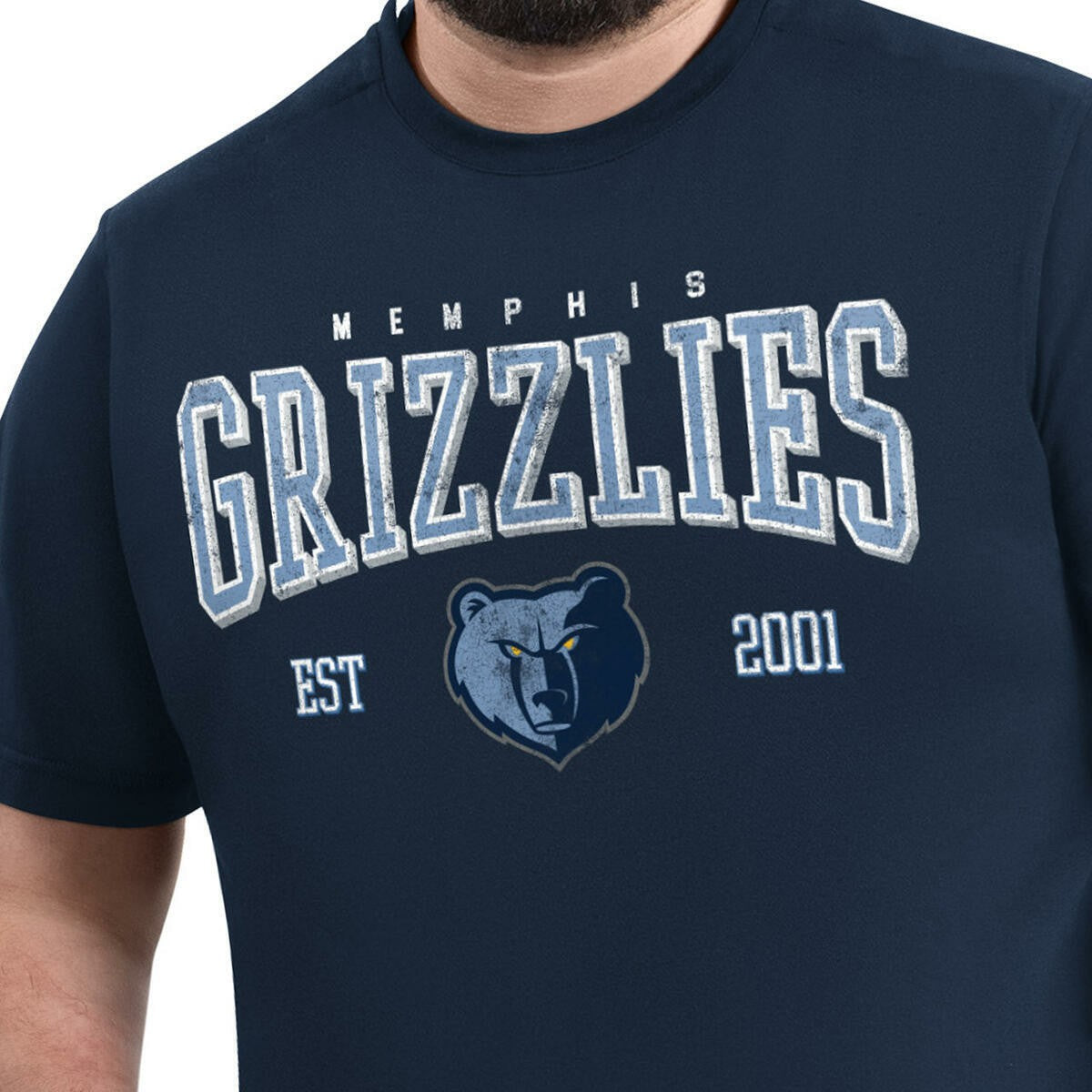 NBA - Memphis Grizzlies G-III Sports by Carl Banks Adaptive Classic Team Spirit Short Sleeve T-Shirt - Navy