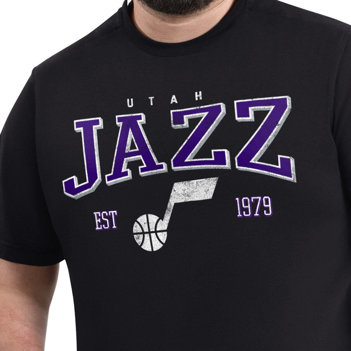 NBA - Utah Jazz G-III Sports by Carl Banks Adaptive Classic Team Spirit Short Sleeve T-Shirt - Black