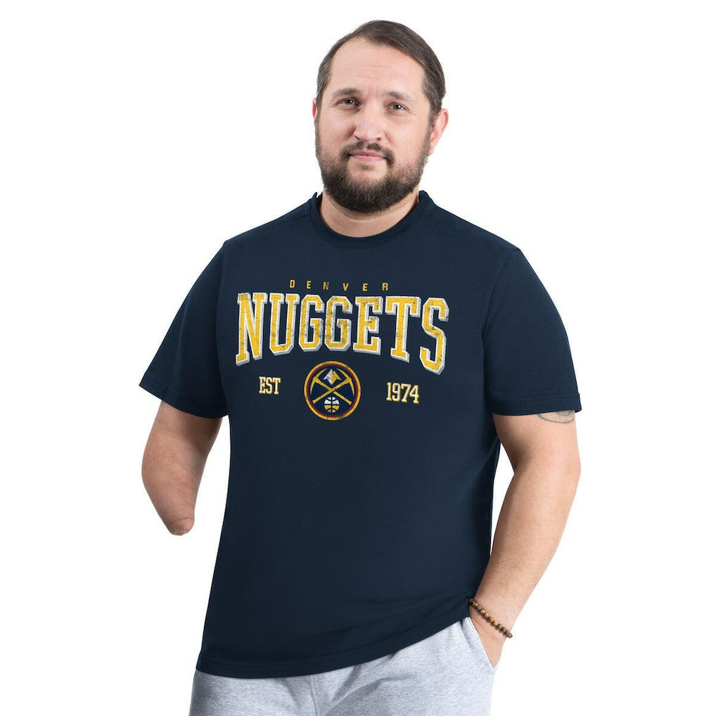 NBA - Denver Nuggets G-III Sports by Carl Banks Adaptive Classic Team Spirit Short Sleeve T-Shirt - Navy