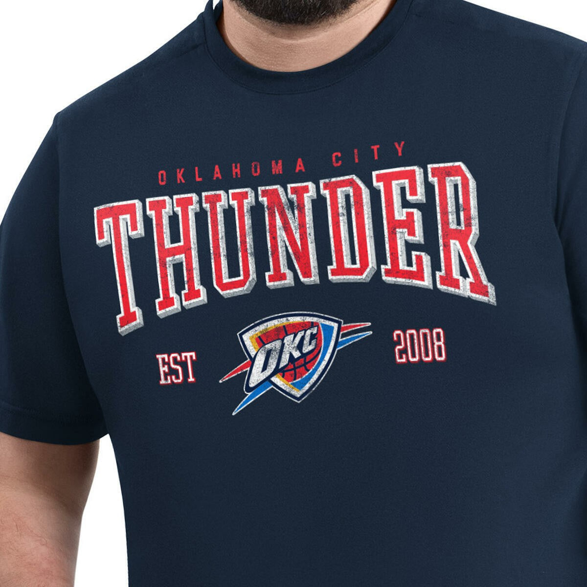 NBA - Oklahoma City Thunder G-III Sports by Carl Banks Adaptive Classic Team Spirit Short Sleeve T-Shirt - Navy