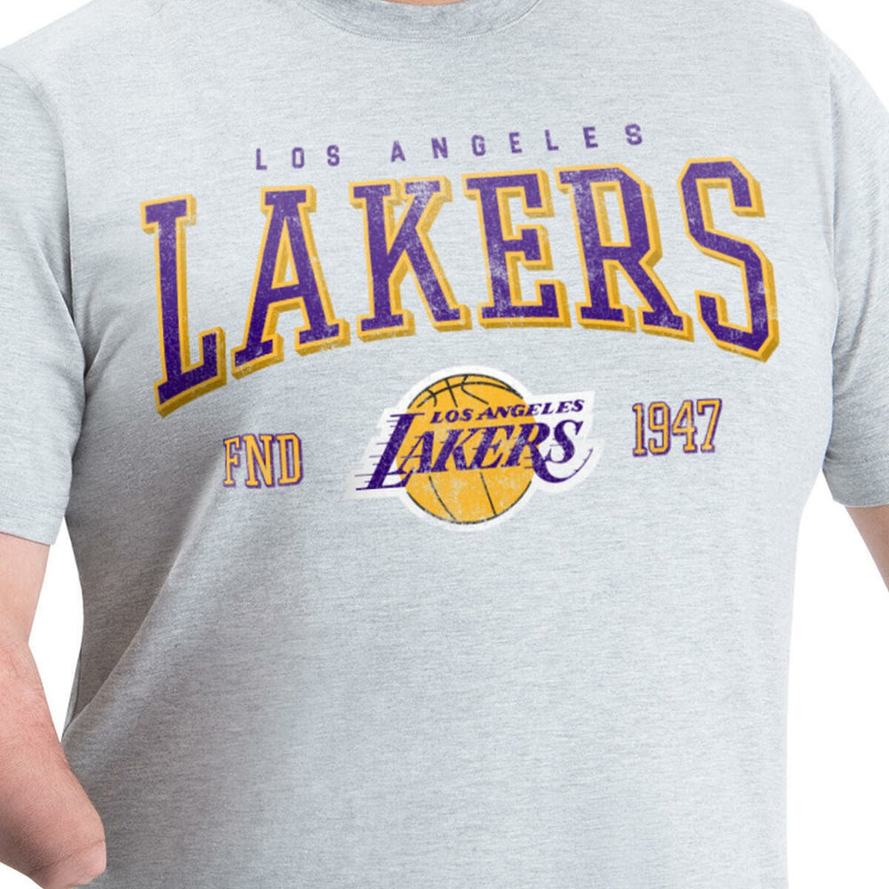 NBA - Los Angeles Lakers G-III Sports by Carl Banks Adaptive Classic Team Spirit Short Sleeve T-Shirt - Gray