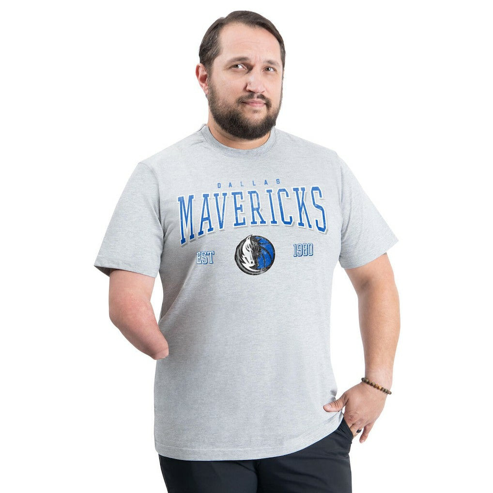 NBA - Dallas Mavericks G-III Sports by Carl Banks Adaptive Classic Team Spirit Short Sleeve T-Shirt - Gray