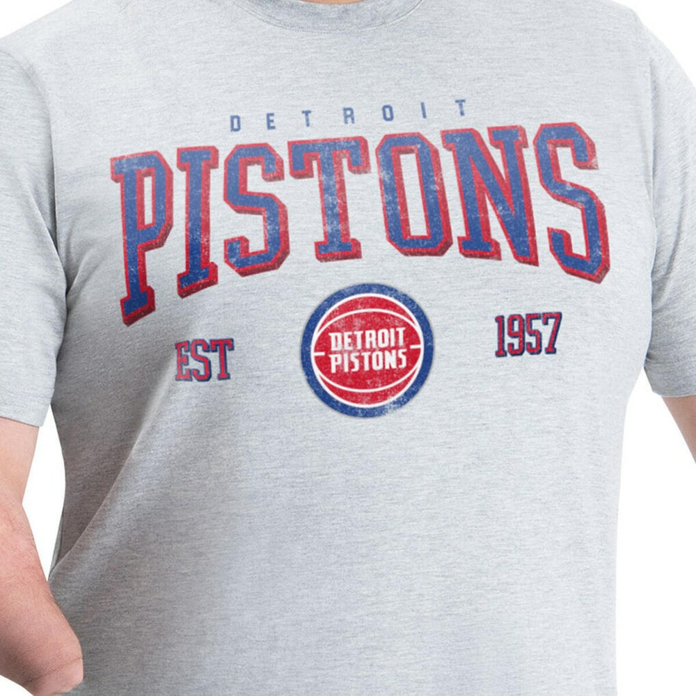 NBA - Detroit Pistons G-III Sports by Carl Banks Adaptive Classic Team Spirit Short Sleeve T-Shirt - Gray