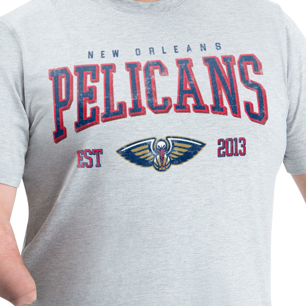 NBA - New Orleans Pelicans G-III Sports by Carl Banks Adaptive Classic Team Spirit Short Sleeve T-Shirt - Gray