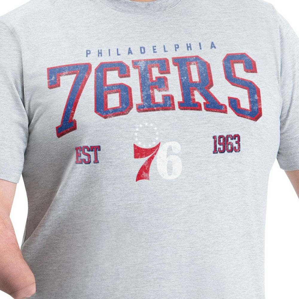 NBA - Philadelphia 76ers G-III Sports by Carl Banks Adaptive Classic Team Spirit Short Sleeve T-Shirt - Gray