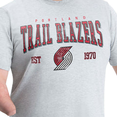 NBA - Portland Trail Blazers G-III Sports by Carl Banks Adaptive Classic Team Spirit Short Sleeve T-Shirt - Gray