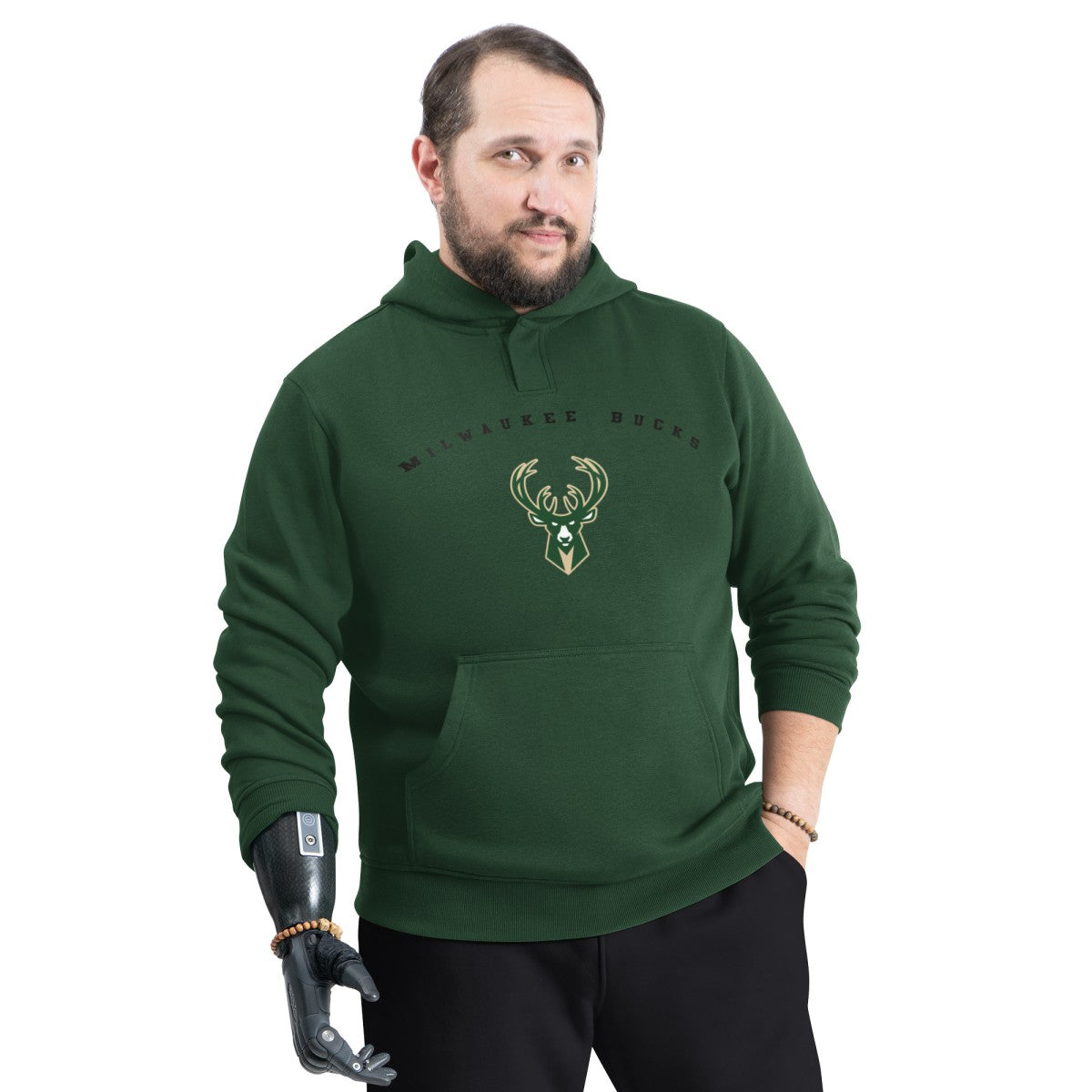 NBA - Milwaukee Bucks G-III Sports by Carl Banks Adaptive Team Arc Fleece Hoodie - Green