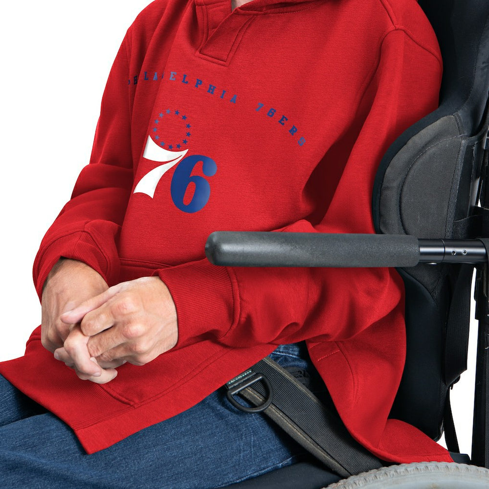 NBA - Philadelphia 76ers G-III Sports by Carl Banks Adaptive Team Arc Fleece Hoodie - Red