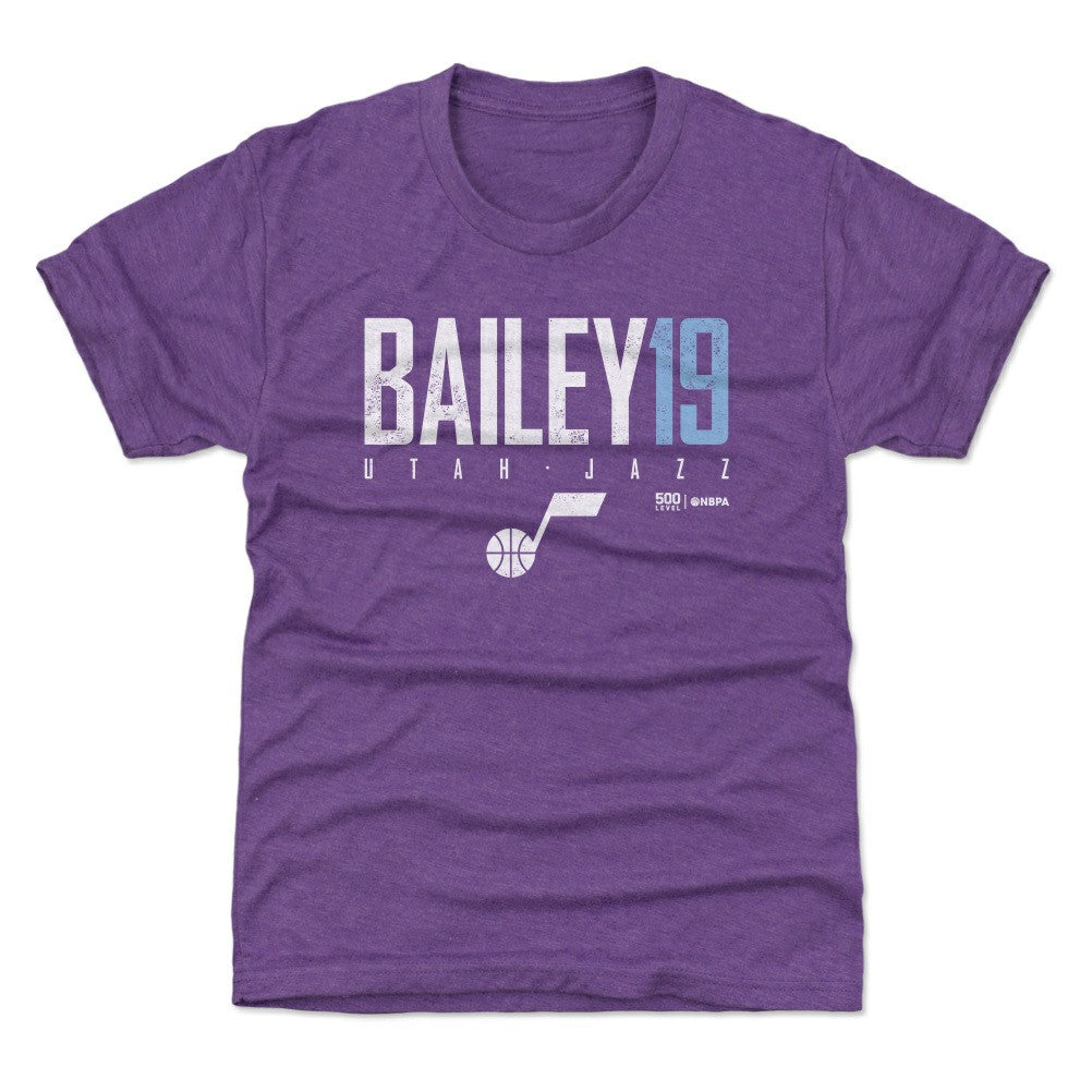 NBA - Ace Bailey Utah Jazz 500 Level Youth Elite T-Shirt - Purple
