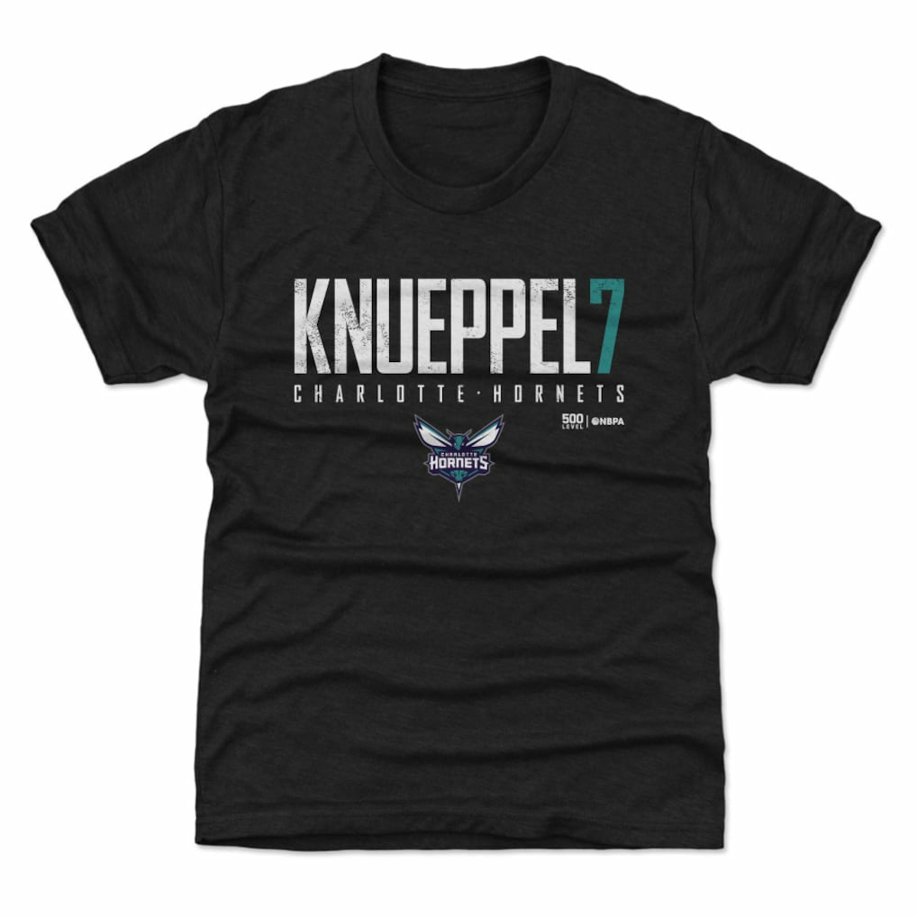 NBA - Kon Knueppel Charlotte Hornets 500 Level Youth Elite T-Shirt - Black