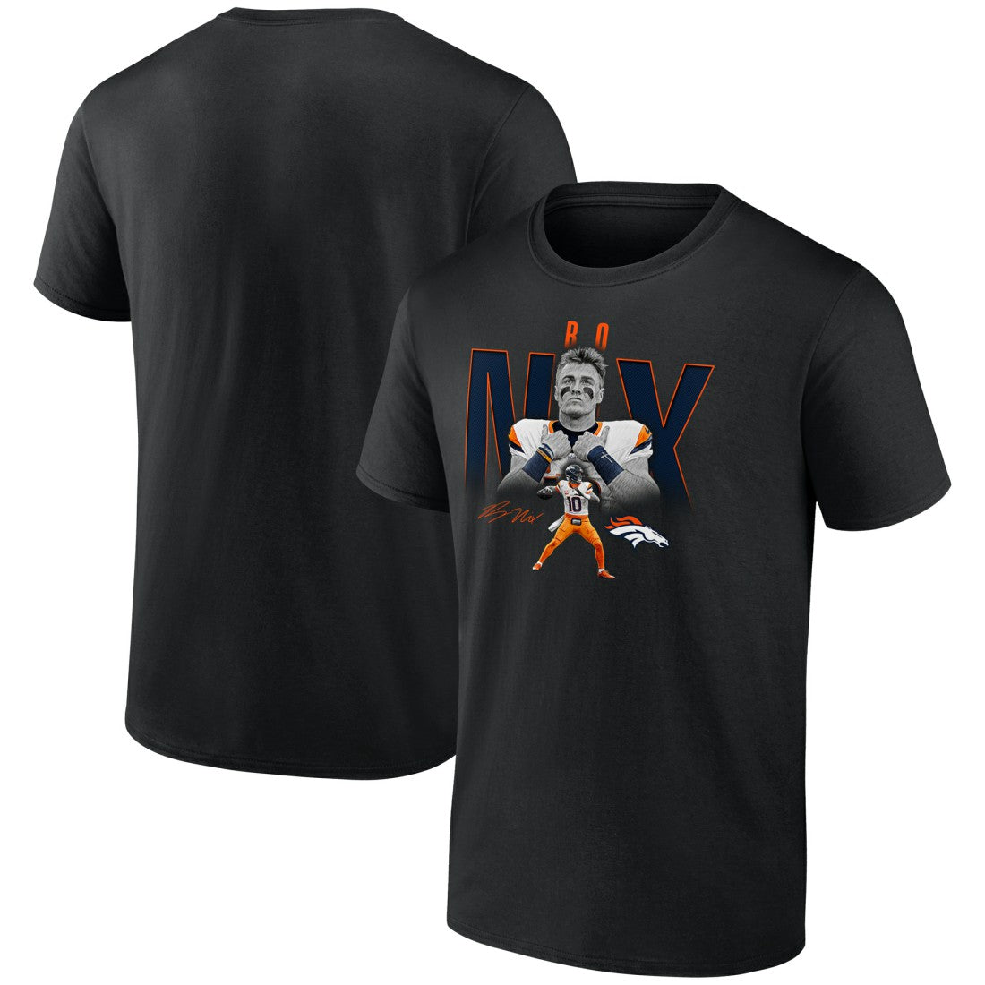 Bo Nix Denver Broncos Humble Shadow Player Graphic T-Shirt Black - NFL