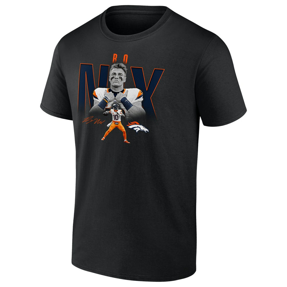Bo Nix Denver Broncos Humble Shadow Player Graphic T-Shirt Black - NFL