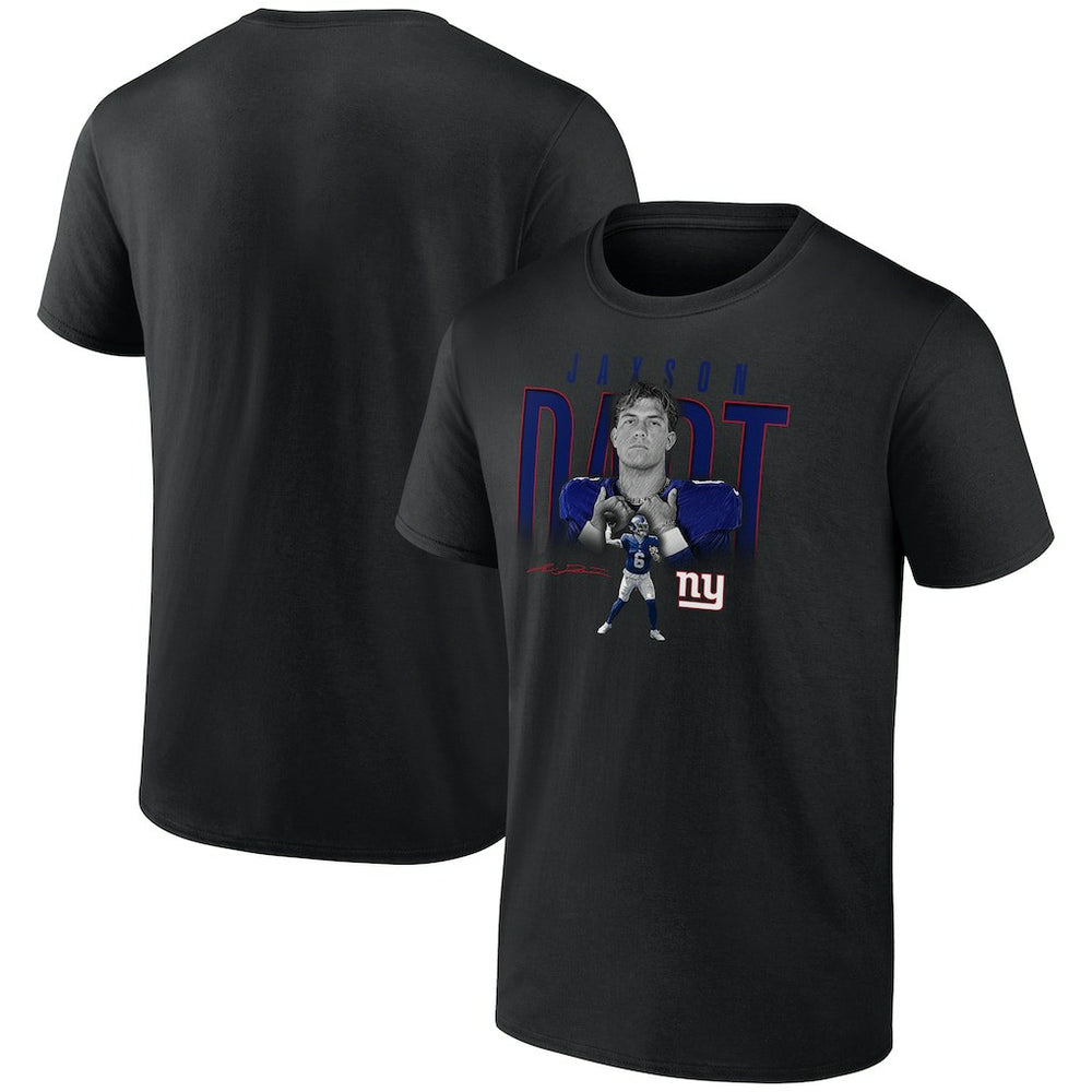 Jaxson Dart New York Giants Humble Shadow Player Graphic T-Shirt Black - NFL