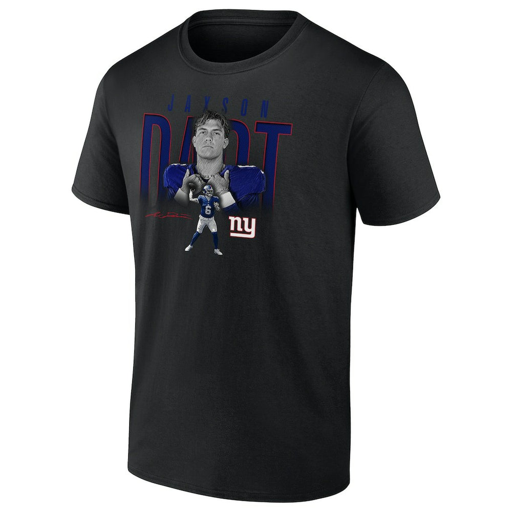 Jaxson Dart New York Giants Humble Shadow Player Graphic T-Shirt Black - NFL