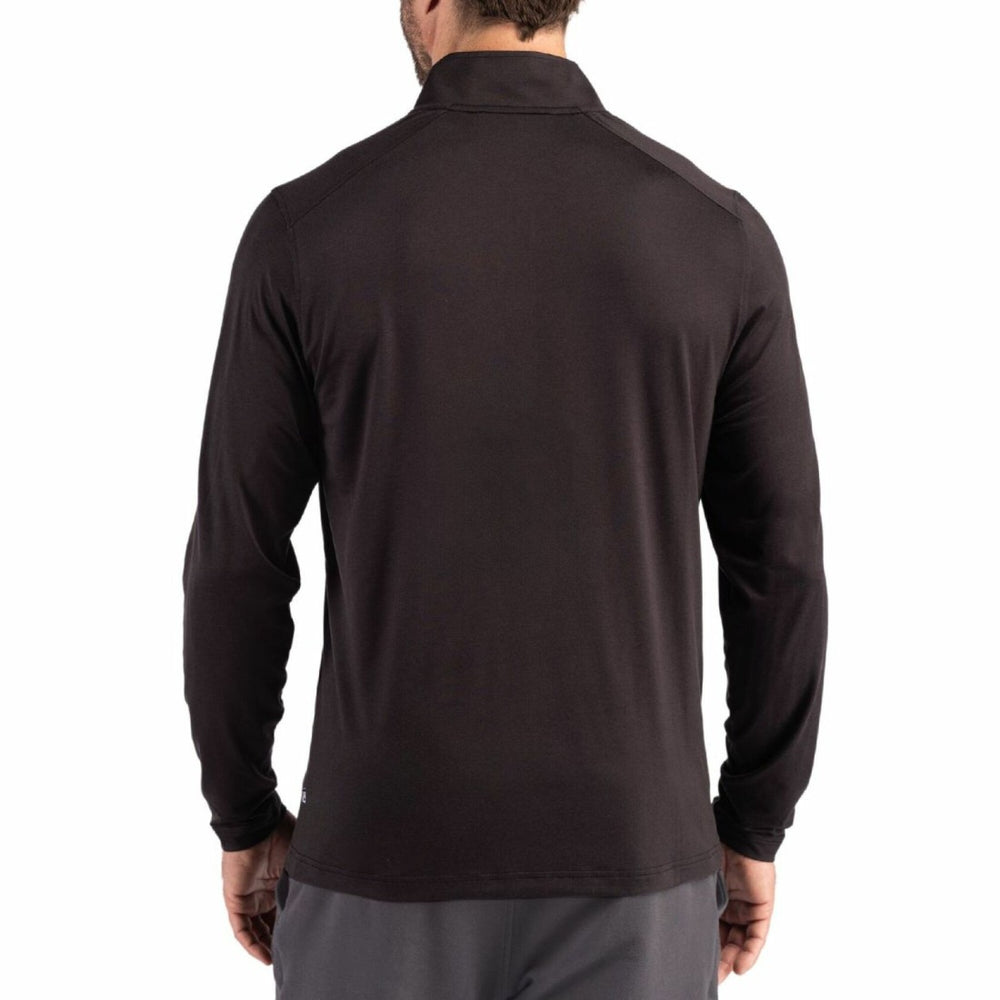 Detroit Lions Cutter & Buck Coastline Epic Comfort Recycled Quarter-Zip Pullover Black - NFL