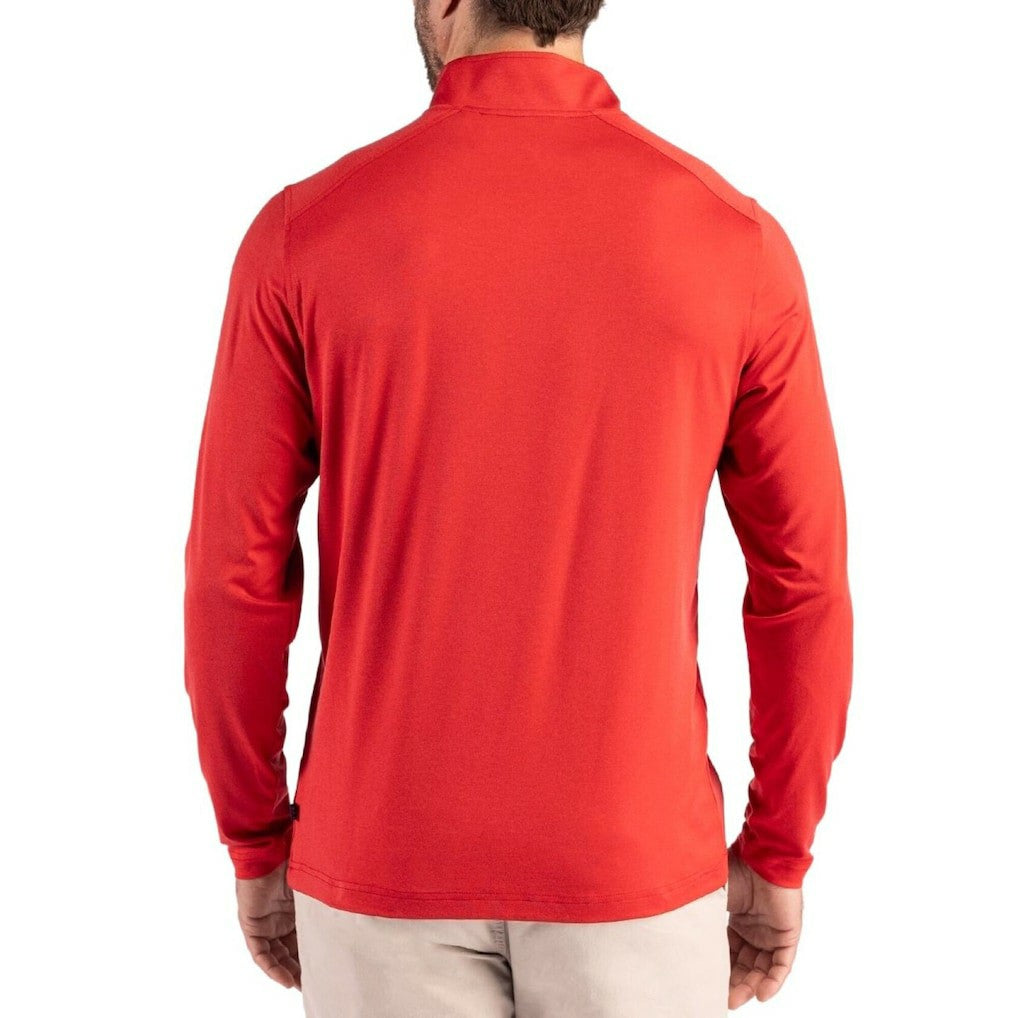 Kansas City Chiefs Cutter & Buck Coastline Epic Comfort Recycled Quarter-Zip Pullover Red - NFL