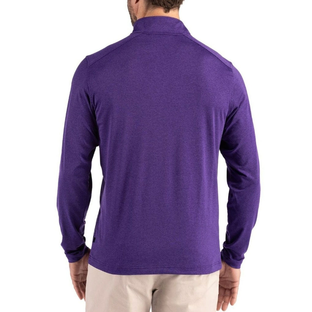 Minnesota Vikings Cutter & Buck Coastline Epic Comfort Recycled Quarter-Zip Pullover Purple - NFL