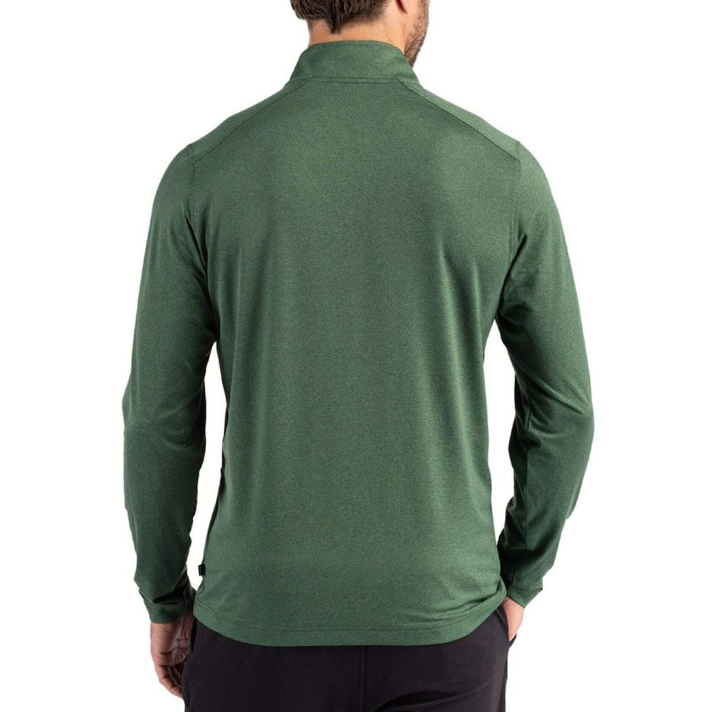 New York Jets Cutter & Buck Coastline Epic Comfort Recycled Quarter-Zip Pullover Green - NFL