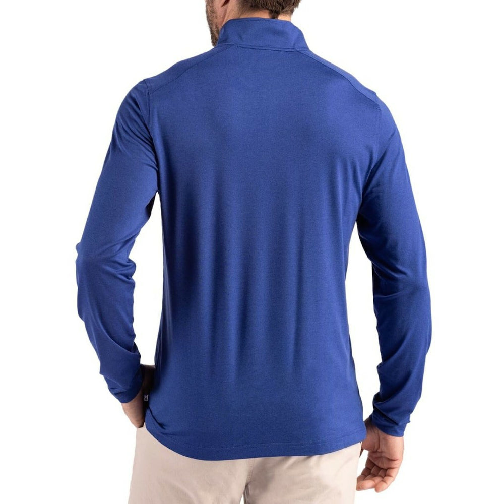 New York Giants Cutter & Buck Coastline Epic Comfort Recycled Quarter-Zip Pullover Royal - NFL