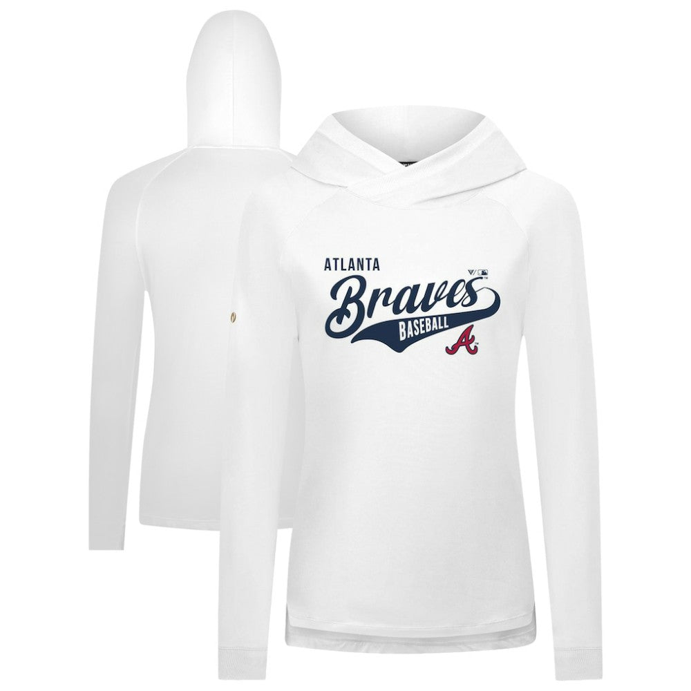 Atlanta Braves Levelwear Women's Slender Glide Raglan Hoodie Clearance