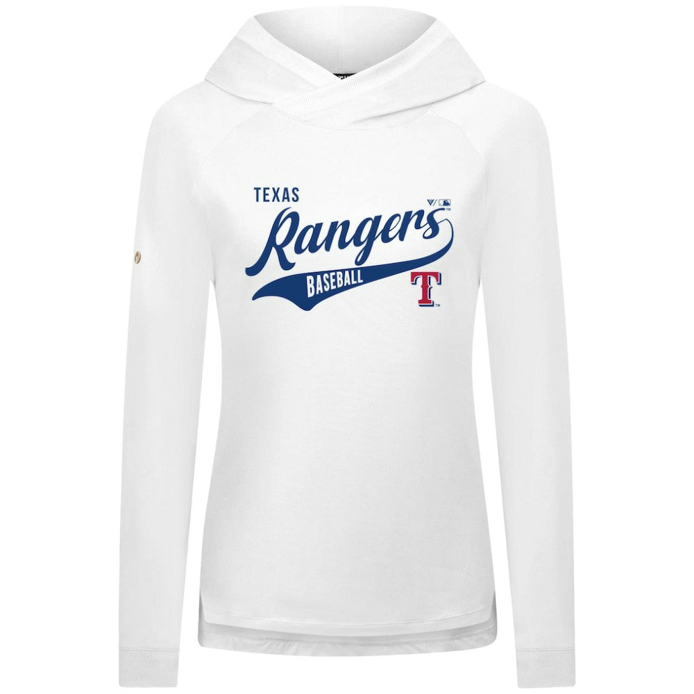 Texas Rangers Levelwear Women's Slender Glide Raglan Hoodie Lifestyle