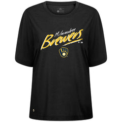 Milwaukee Brewers Levelwear Women's Bloom Sizzle T-Shirt Clearance
