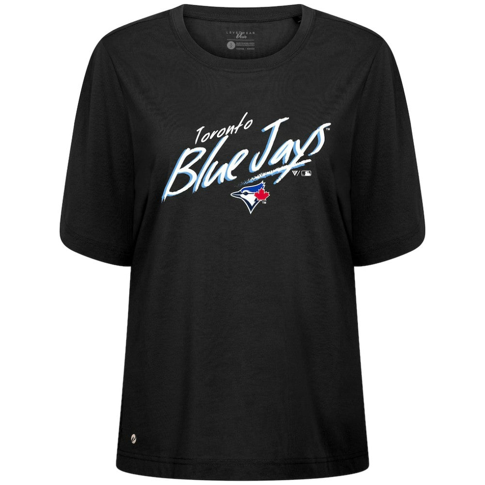 Toronto Blue Jays Levelwear Women's Bloom Sizzle T-Shirt On Sale